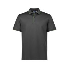 Biz Collection P313MS Mens Focus Short Sleeve Polo_ Grey_Fluoro L