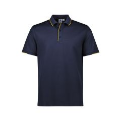 Biz Collection P313MS Mens Focus Short Sleeve Polo_ Navy_Gold