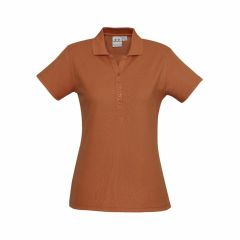 Biz Collection P400LS Ladies Crew Polo_ Orange