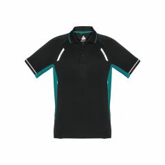 Biz Collection P700MS Mens Renegade Polo_ Black_Teal_Silver