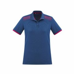 Biz Collection P900LS Ladies Galaxy Polo Steel_ Blue_Magenta