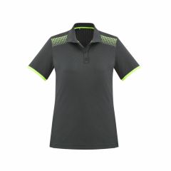 Biz Collection P900LS Ladies Galaxy Polo_ Grey_Fluoro Lime