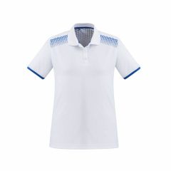 Biz Collection P900LS Ladies Galaxy Polo_ White_Royal