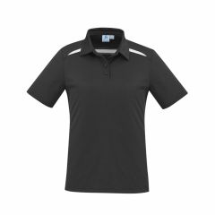 Biz Collection P901LS Ladies Sonar Polo_ Black_White