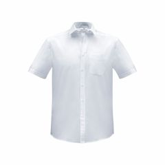 Biz Collection S812MS Mens Euro Short Sleeve Shirt_ White