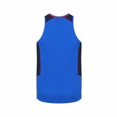 Biz Collection SG702M Mens Renegade Singlet_ Royal_Navy_Fluoro Or