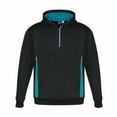 Biz Collection SW710K Kids Renegade Hoodie_ Black_Teal_Silver