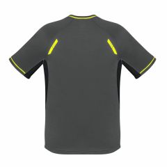 Biz Collection T701KS Kids Renegade Tee_ Grey_Black_Fluoro Yellow