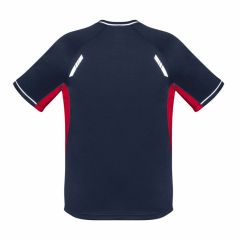 Biz Collection T701KS Kids Renegade Tee_ Navy_Red_Silver