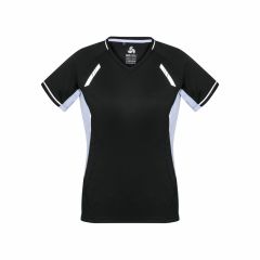 Biz Collection T701LS Ladies Renegade Tee_ Black_White_Silver