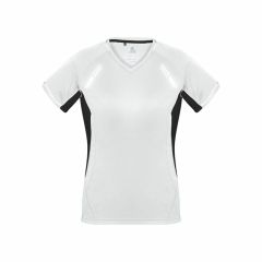 Biz Collection T701LS Ladies Renegade Tee_ White_Black_Silver