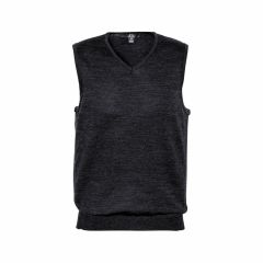 Biz Collection WV619M Mens Milano Wool Blend Vest_ Charcoal