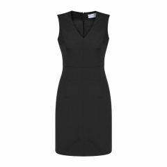 Biz Corporates 34021s Womens Sleeveless V Neck Dress_ Black