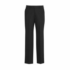 Biz Corporates 74012s Mens Flat Front Pant_ Black