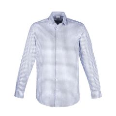 Biz Corporates RS070ML Mens Noah Long Sleeve Shirt_ White_Blue