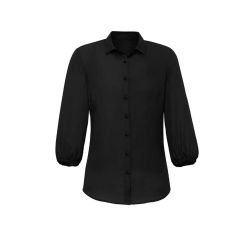 Biz Corporates Womens Lucy 3_4 Sleeve Blouse_ Black