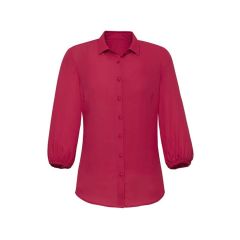 Biz Corporates Womens Lucy 3_4 Sleeve Blouse_ Raspberry