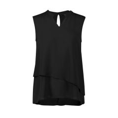 Biz Corporates Womens Seville Sleeveless Layered Blouse_ Black