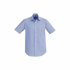 Biz Hudson Mens Short Sleeve Shirt Patriot Blue