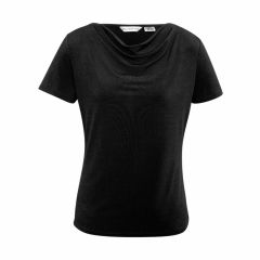 Biz Ladies Ava Drape Knit Top Black