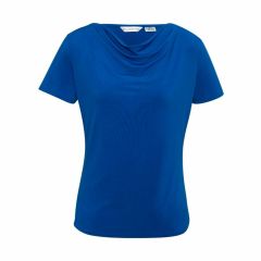 Biz Ladies Ava Drape Knit Top Electric Blue