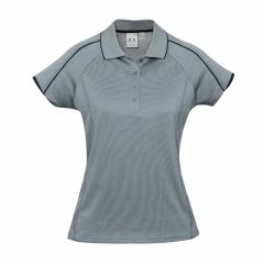 Biz Ladies Blade Polo Silver Grey Black