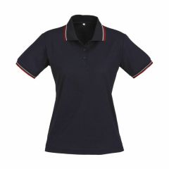 Biz Ladies Cambridge Polo Navy Red White