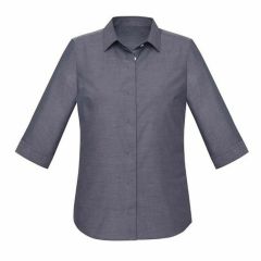 Biz Ladies Charlie 3_4 Sleeve Shirt Navy