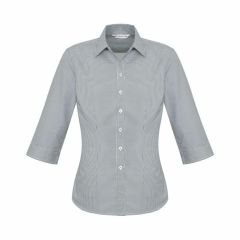 Biz Ladies Ellison 3_4 Sleeve Shirt Silver