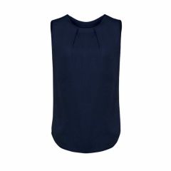 Biz Ladies Estelle Pleat Blouse Navy