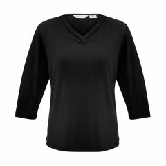 Biz Ladies Lana 3_4 Sleeve Top Black