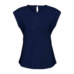 Biz Ladies Mia Pleat Knit Top Blue