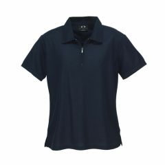 Biz Ladies Micro Waffle Polo Navy