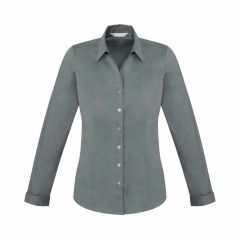 Biz Ladies Monaco Long Sleeve Shirt Platinum