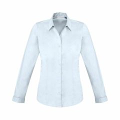 Biz Ladies Monaco Long Sleeve Shirt White