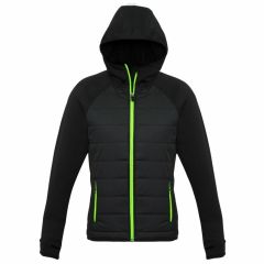 Biz Ladies Stealth Tech Hoodie Black Lime