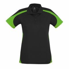 Biz Ladies Talon Polo Black Green