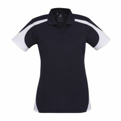 Biz Ladies Talon Polo Navy White