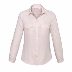 Biz Madison L_S Blouse Blush Pink