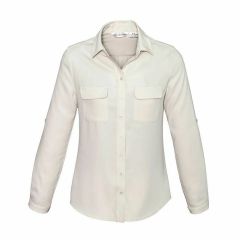 Biz Madison L_S Blouse Ivory