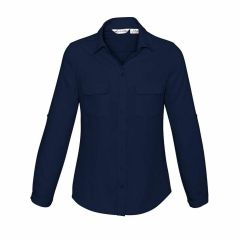 Biz Madison L_S Blouse Midnight Blue