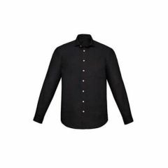 Biz Mens Charlie Long Sleeve Shirt Black