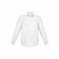 Biz Mens Charlie Long Sleeve Shirt White