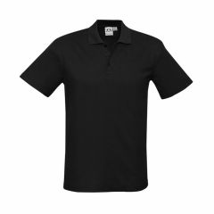 Biz Mens Crew Polo Black