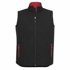 Biz Mens Geneva Vest Black Red