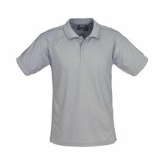 Biz Mens Resort Polo Grey Charcoal