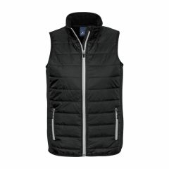 Biz Mens Stealth Tech Vest Black SIlver Grey