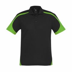 Biz Mens Talon Polo Black Green