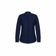 Biz Womens Juliette Plain Blouse Navy