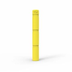 Bollard 220mm Below Ground with Skinz Bollard Sleeve _ Safety Yel